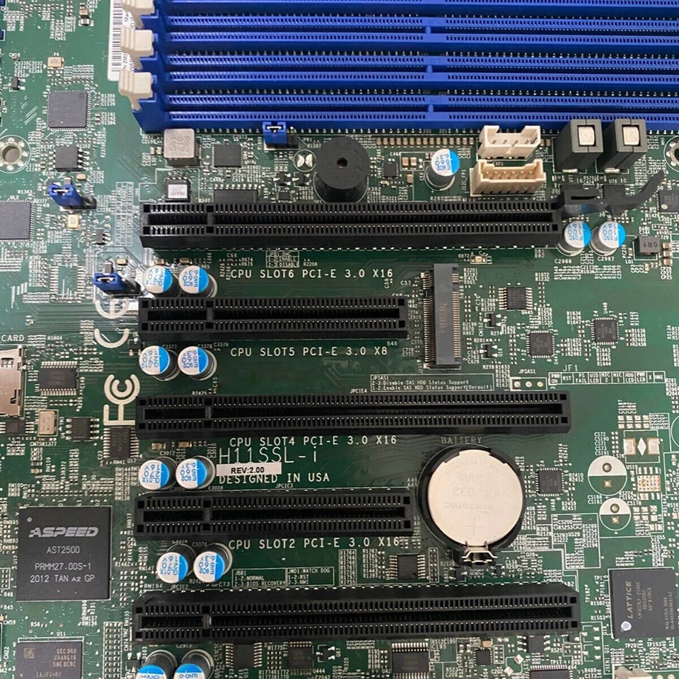 슈퍼마이크로 마더보드H11SSL-i EPYC 7001/7002 시리즈 프로세서 ECC DDR4 16 SATA3 듀얼 기가비트 이더넷 LAN 포트