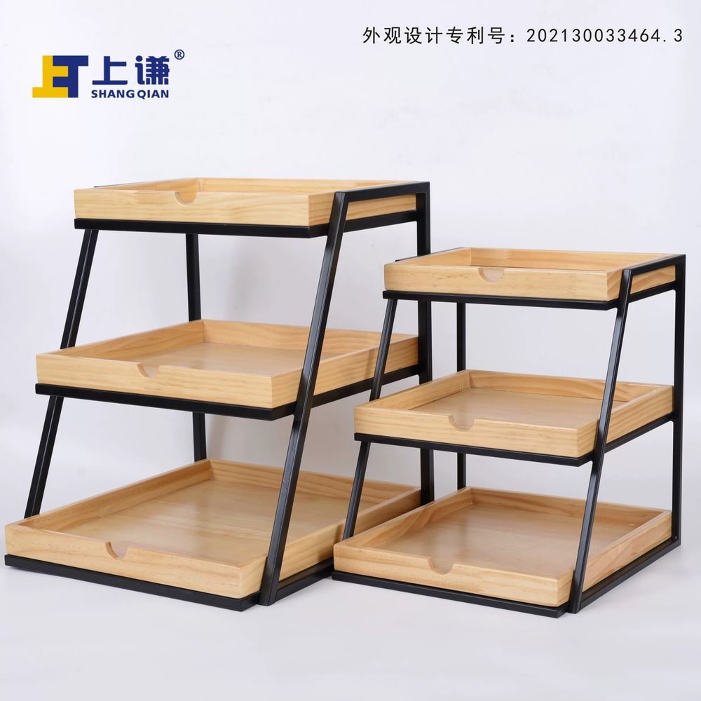 원목 빵진열트레이 3단 베이커리트레이 기본형 - 상세 이미지 3