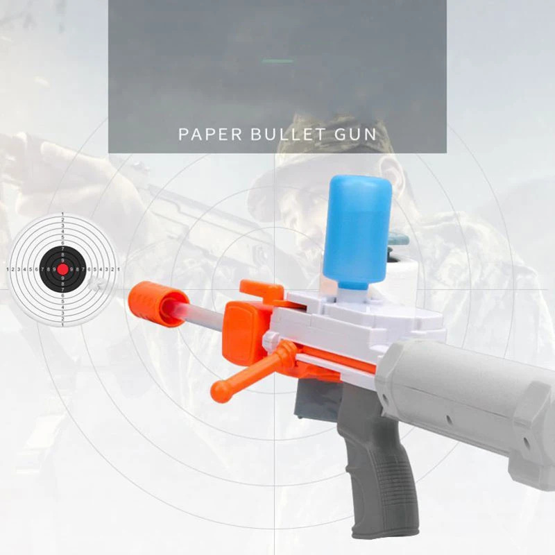 s Toy Toilet Paper Launcher Bullet Boy Roll Water Gun Simulation Party Gifts