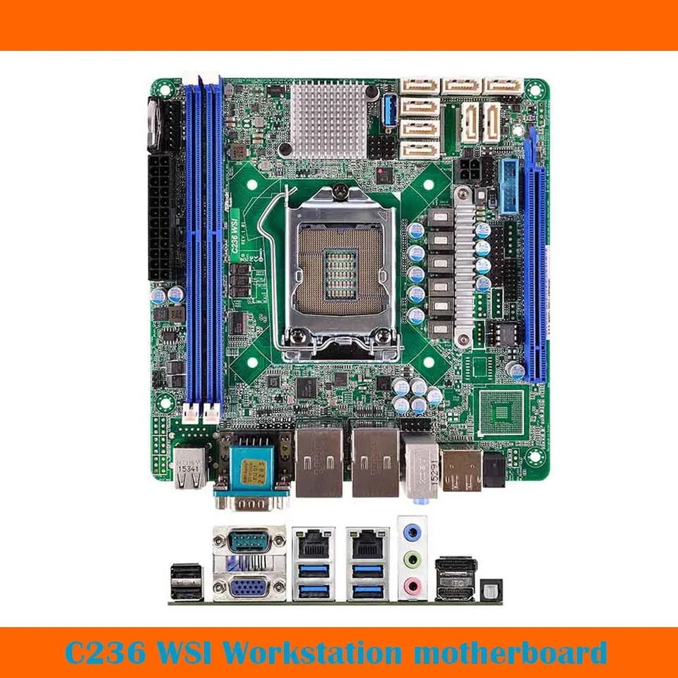 단일 CPU 워크스테이션 마더보드 지원 ASRock호환 C236 WSI LGA1151 E3-1200 v5 v6