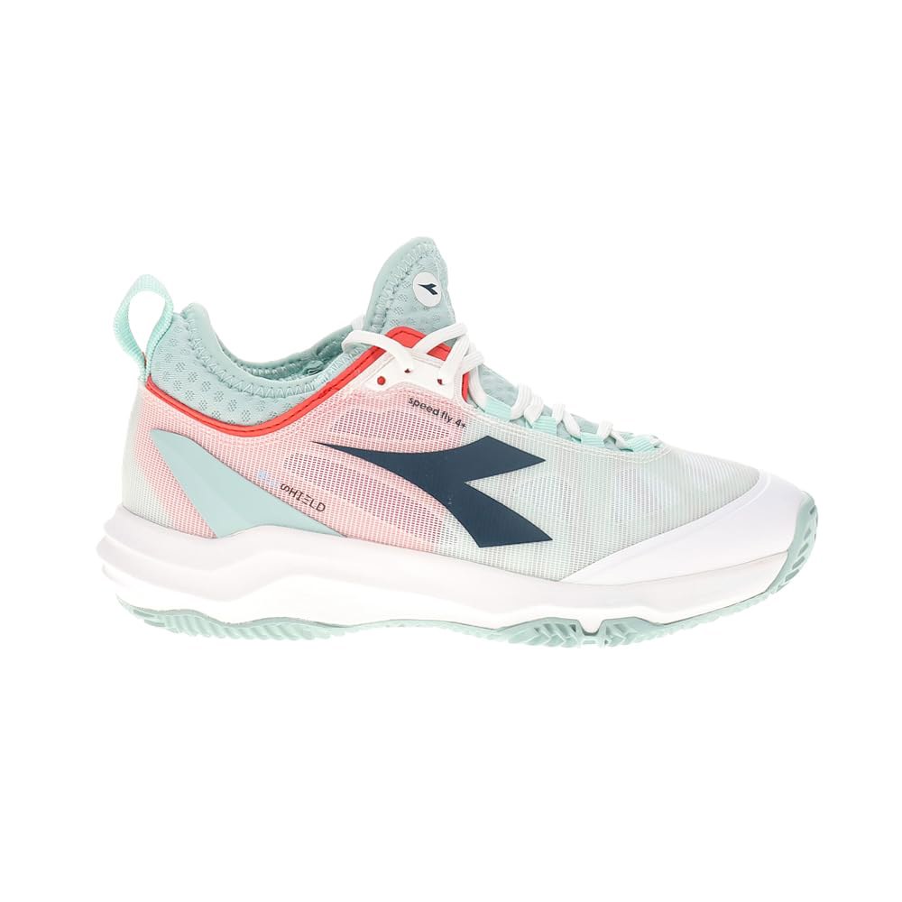 Diadora 여성용 스피드 블러시필드 플라이 4 테니스 신발 블루, 화이트 플러스 - 클레이 6.5 사이즈 M 스니커즈 - 상품 이미지
