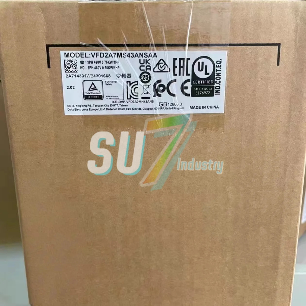 VFD2A7MS43AFSAA VFD2A7MS43ANSAA 오리지널 주파수 변환기
