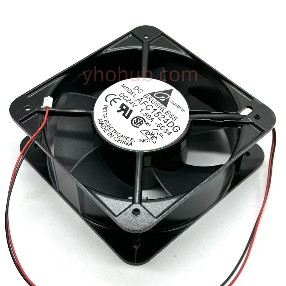 Delta Electronics AFC1524DG DC 24V 1.5A 150x150x50mm 2핀 서버 냉각팬