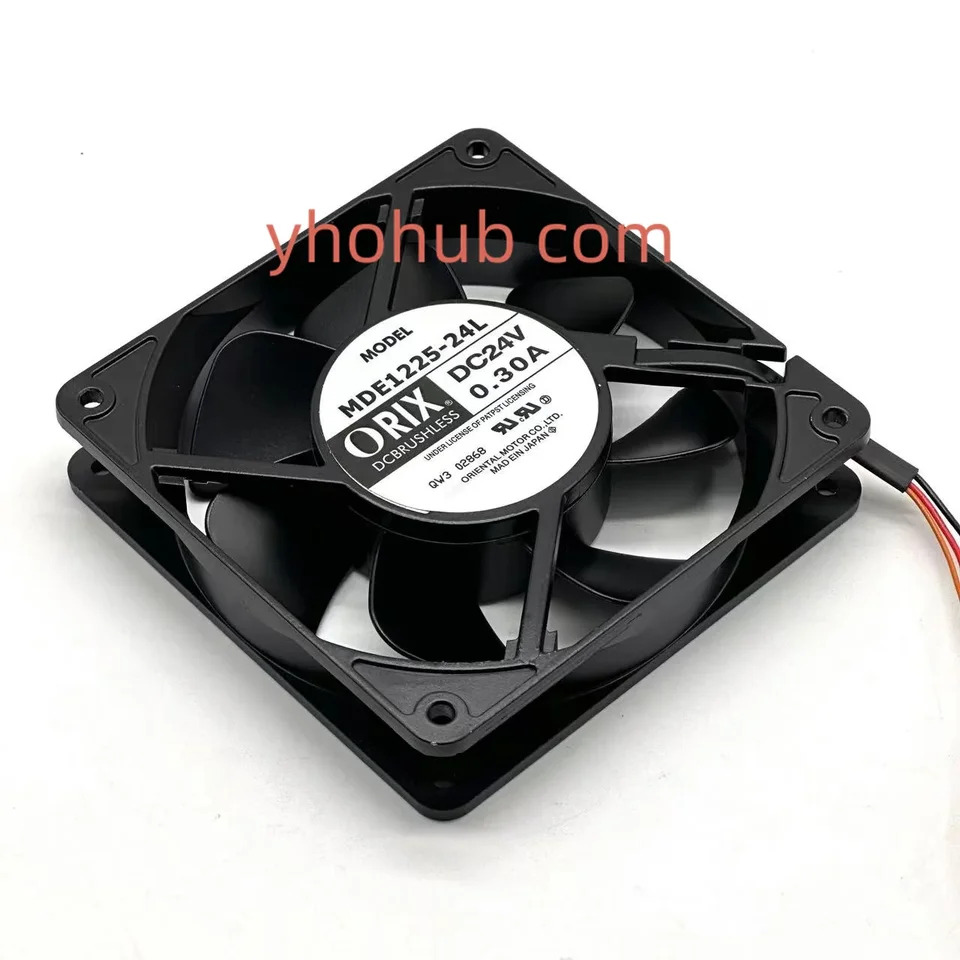 ORIX MDE1225-24L 냉각팬 AC 24V 0.30A 120x120x25mm 3 선