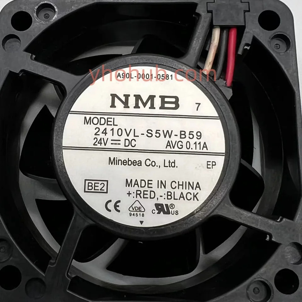 NMB-MAT 3 선 서버 냉각팬 2410VL-S5W-B59 BE2 DC 24V 0.11A