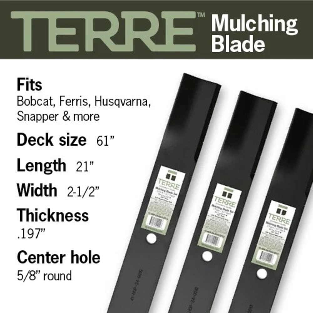 Terre Products, 3팩 미디엄 리프트 잔디 등과 48111, Ferris Scag Husqvarna 기계 539101733 154.4cm(61인치) 482879, 가능 - 상세 이미지 2