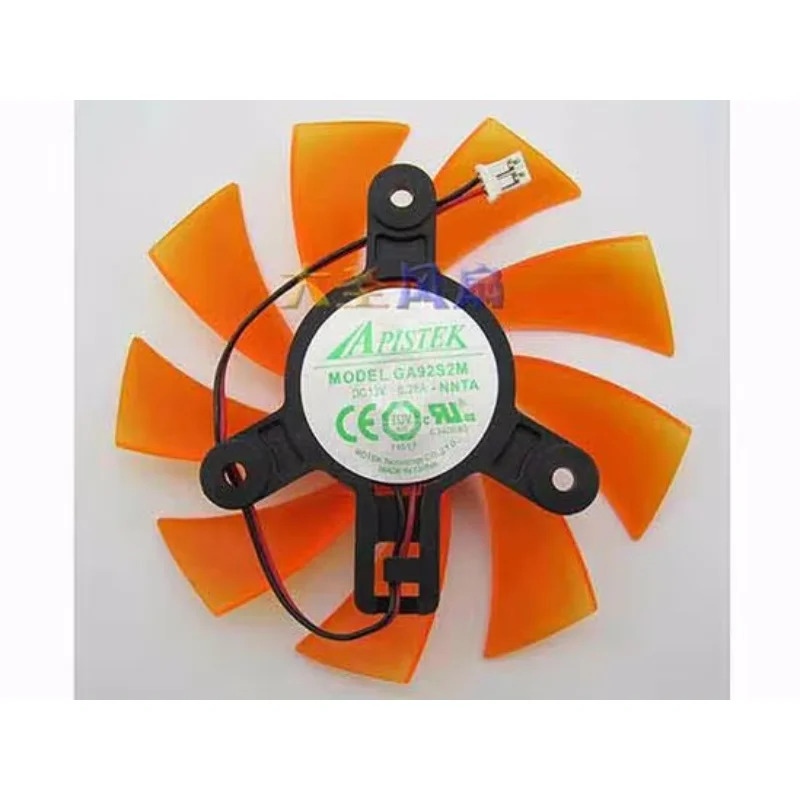 APISTEK GA92S2M NNTA DC 12V 0.28A 87mm 직경 C. T. 2 와이어 서버 프레임리스 냉각팬 47mm