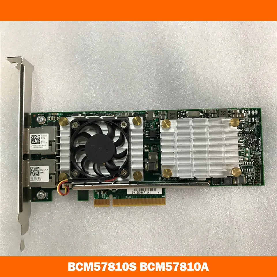 DELL 10G기가비트 이더넷 카드 W1GCR HN10N RJ45 BCM57810S BCM57810A
