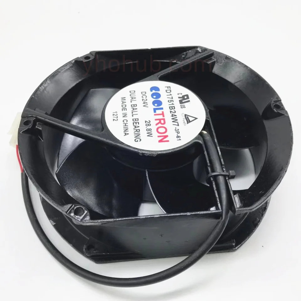 COOLTRON 3 선 서버 냉각팬 FD1751B24W7 3P-61 DC 24V 28.8W 172x150x51mm