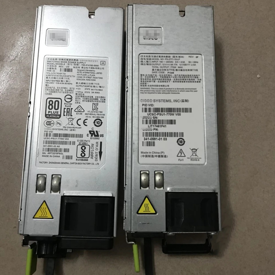 시스코 서버 전원공급장치UCSC-PSU1-770W 700-014160-0000 PS-2771-1S-LF