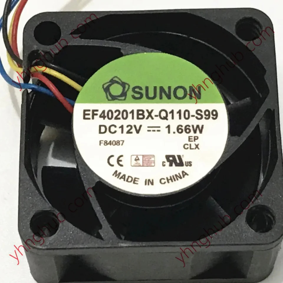 SUNON EF40201BX-Q110-S99 4 선 서버 냉각팬 DC 12V 1.66W mm