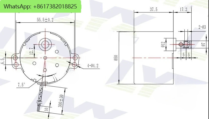 50KTYZ 영구 자석 동기 모터 7W 220V AC 기어 감속 1 rpm 80 rpm/분