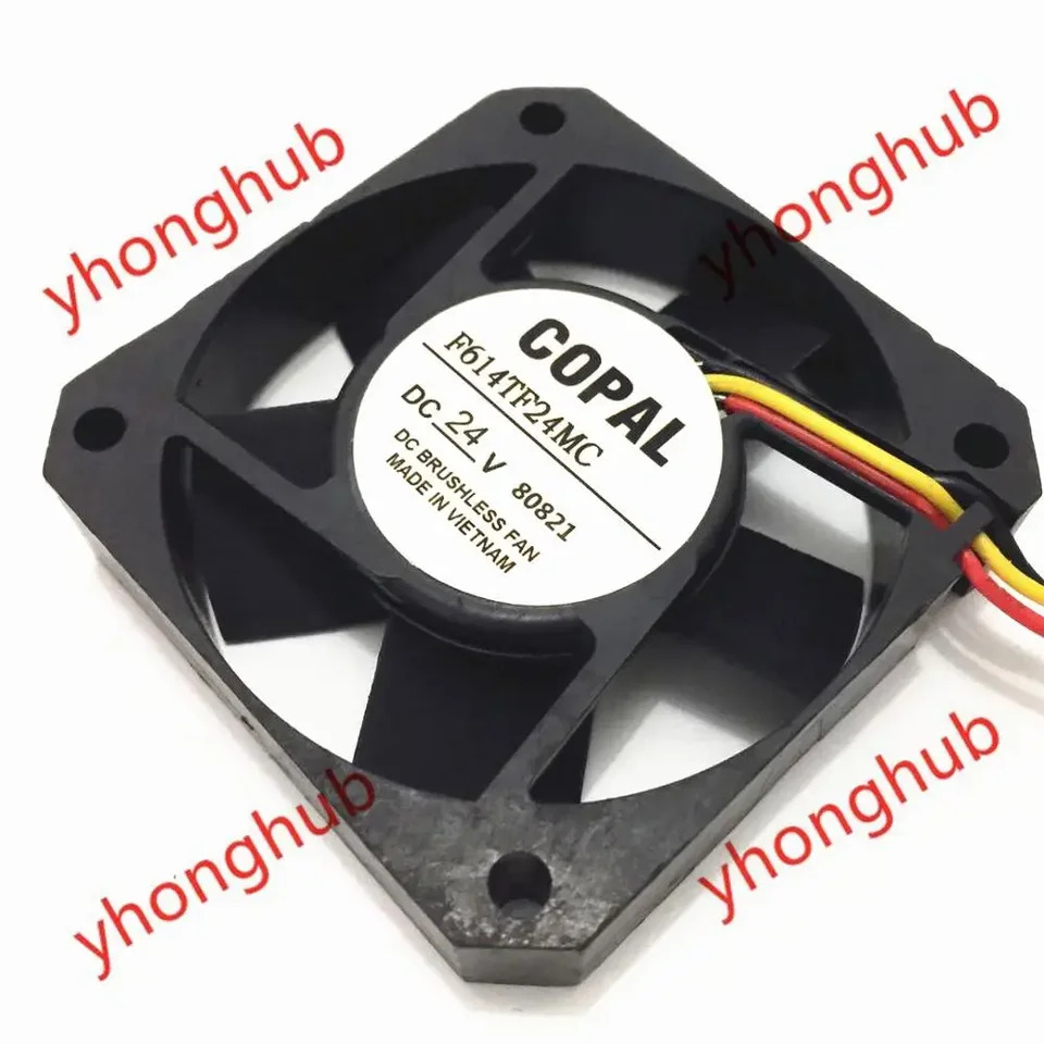COPAL 서버 냉각팬 DC 24V 60x60x15mm 3 선 F614TF24MC