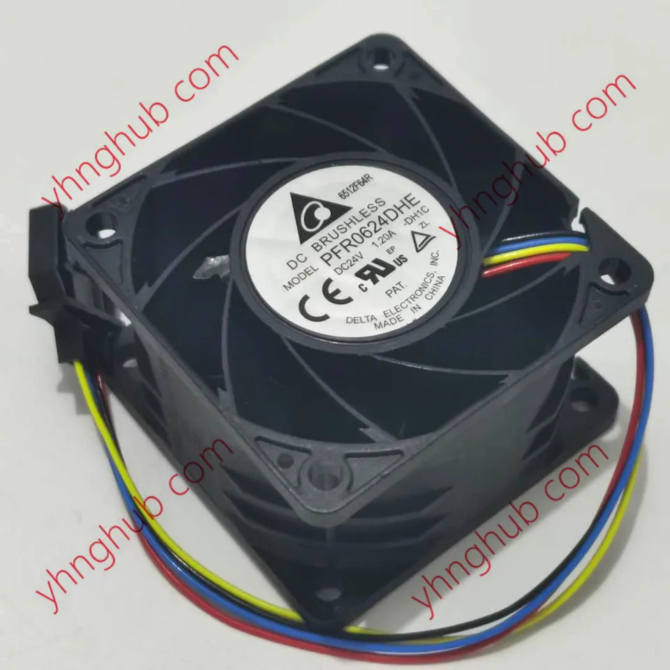 Delta Electronics PFR0624DHE DH1C DC 24V 1.20A 60x60x38mm 4 선 서버 냉각팬