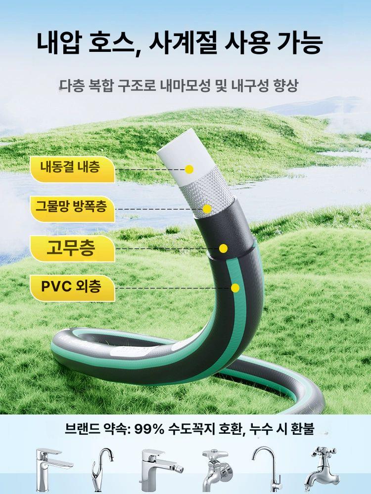 정원 스프레이어 물호스릴 고압 농업용 릴호스 벽걸이 스프링클러 급수 가정용 베란다 - 상세 이미지 5