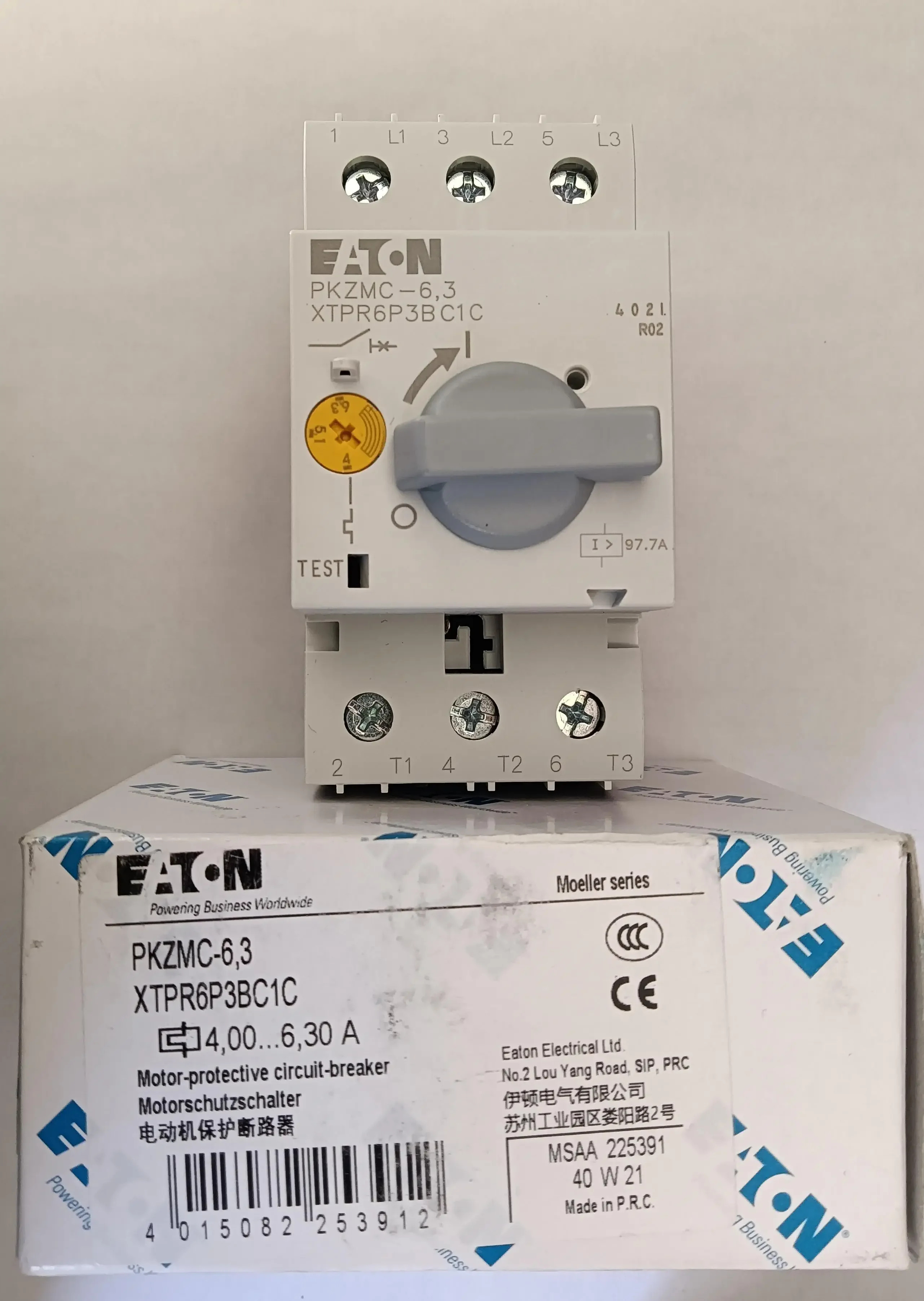 오리지널 Eaton PKZMC-6 3 모터 보호 스위치