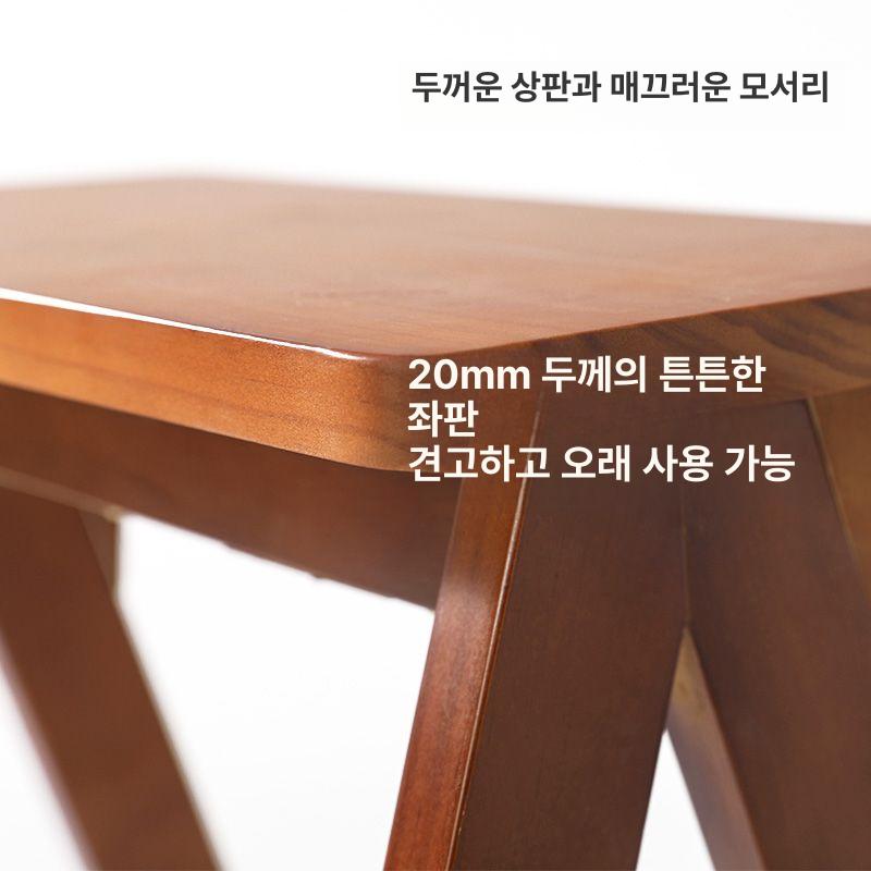 간이 원목사다리 도서관 서점 인테리어 발판 목재 다기능 다용도 계단식 난간 - 상세 이미지 4