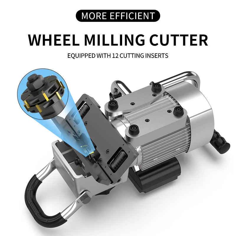 전기 핸드 헬드 플랫 베벨링 머신 0-60 도 각도 조절 1500W 220V 2800rpm