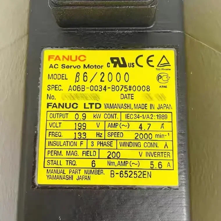 CNC 기계서보모터 A06B-0034-B075 0008