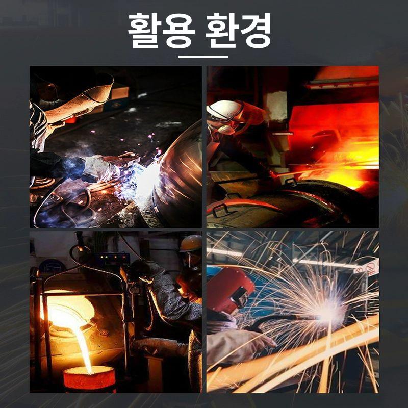 롱타입 고온장갑 내열 화상방지 글러브 방화 공장 방열 용접 작업 절연 단열장갑 - 상세 이미지 3