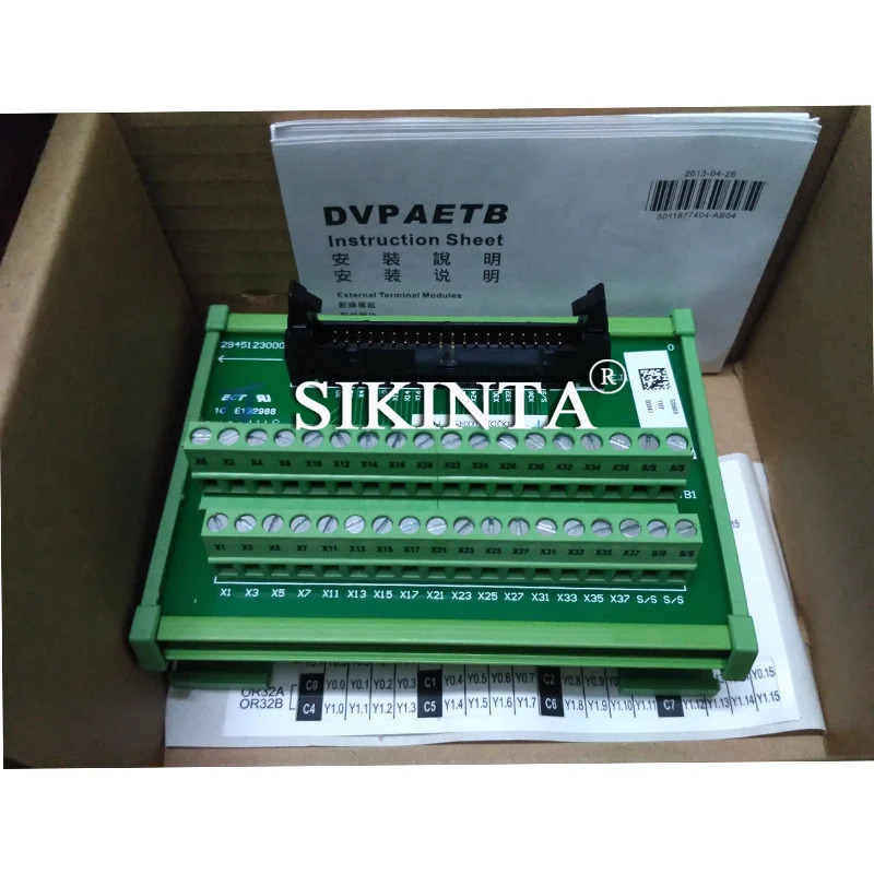 PLC 모듈 외부 배선 터미널 DVPAETB-OR16A DVPAETB-OT32A 완전히 리퍼