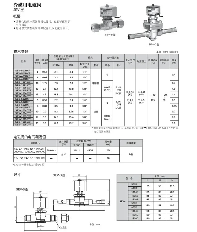 SAGINOMIYA 솔레노이드 밸브 용접 3/8 일본 Eginomiya SEV-603BXF 220V