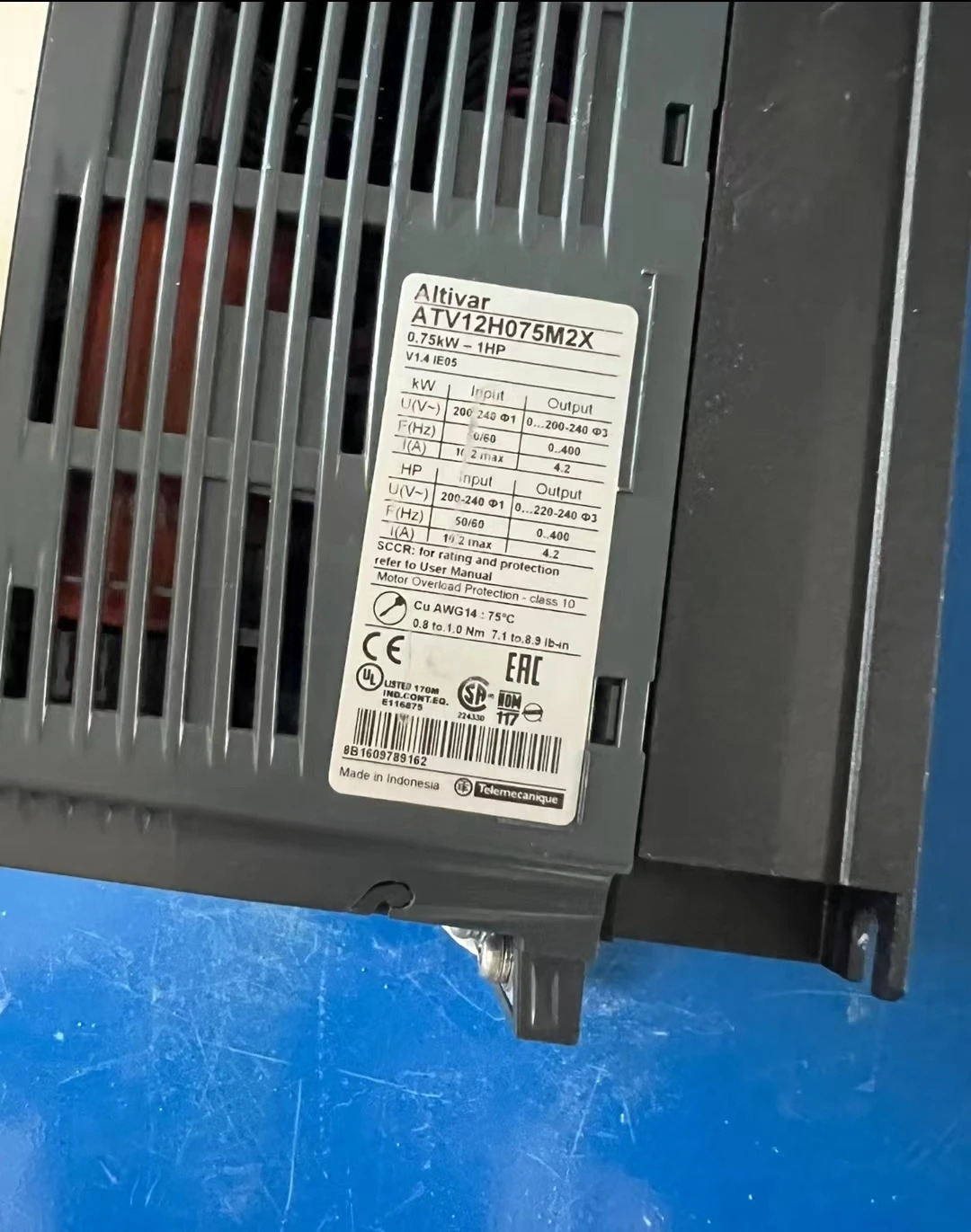 ATV12H075M2X 리퍼 인버터 0.75kW-1hp호환-200-240V 기능 OK