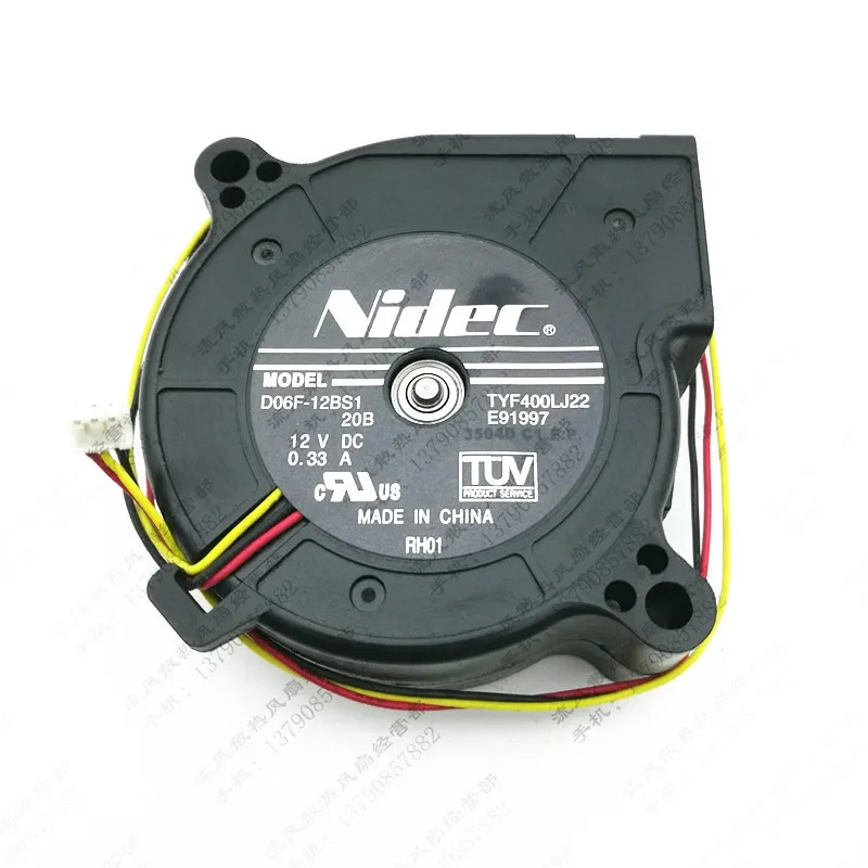 Nidec D06F-12BS1 서버 냉각팬 DC 12V 0.33A 20B