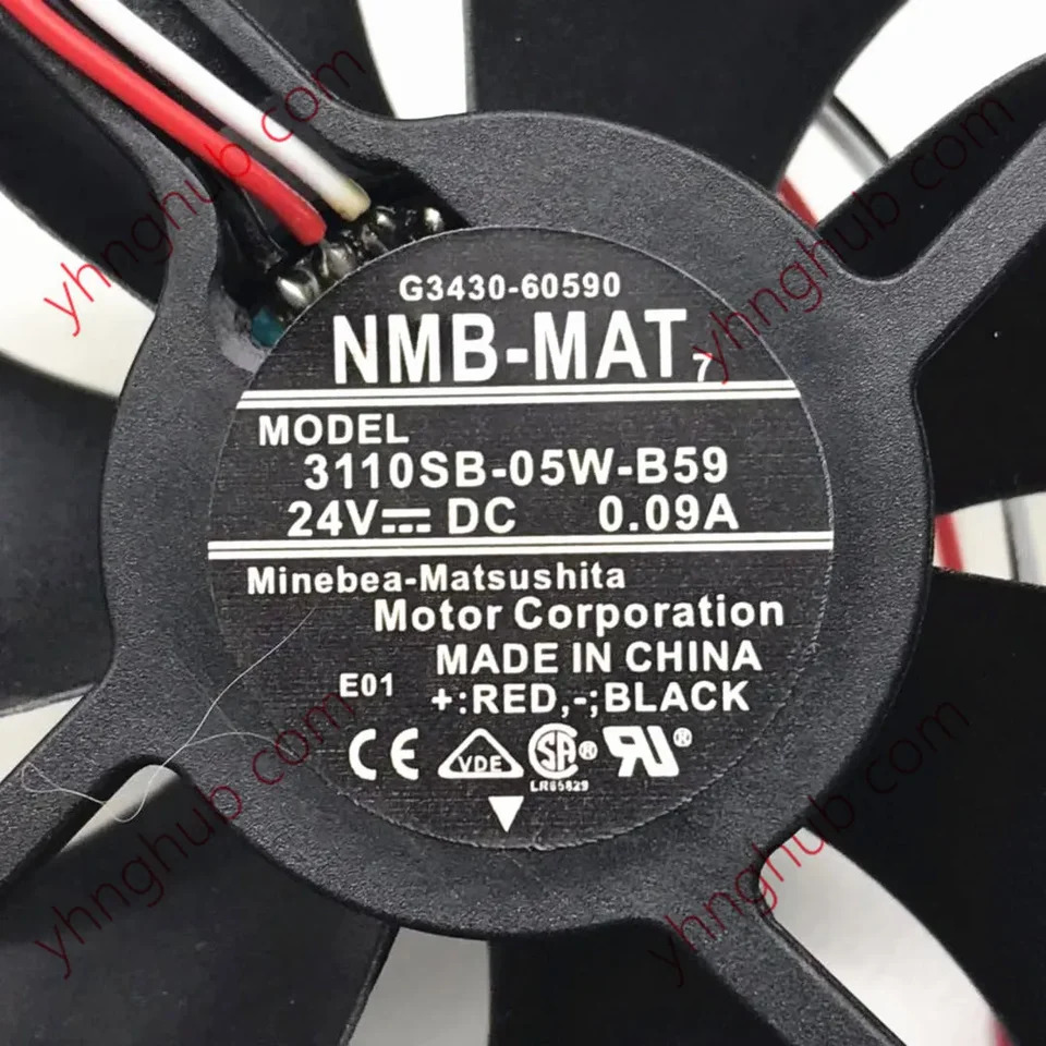 NMB-MAT 3 선 서버 냉각팬 3110SB-05W-B59 E01 DC 24V 0.09A mm