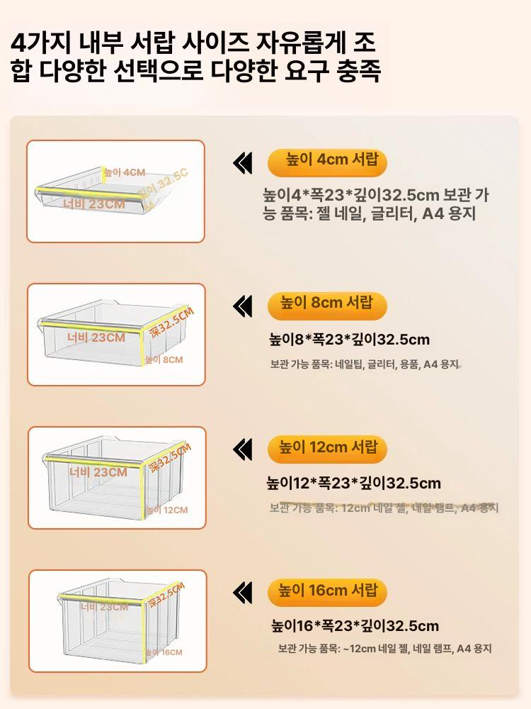 네일수납장 네일아트 펌프밀크 바퀴달린 매니큐어 싱글 서랍장 드로우 이동식 캐비닛 선반 - 상세 이미지 4