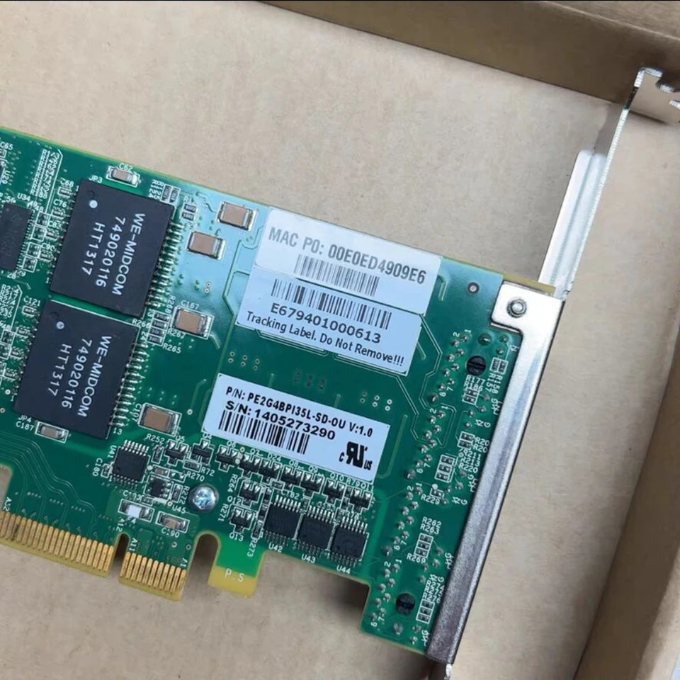 Silicom I350AM4 RJ45 4 포트 기가비트 전기 인터페이스 네트워크 카드 PE2G4BPI35LA-SD