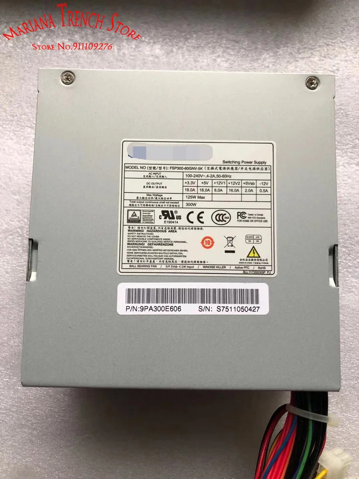 FSP300-60GNV-5K 8 x SATA 인터페이스 FSP 등급 SFX 산업전원공급장치