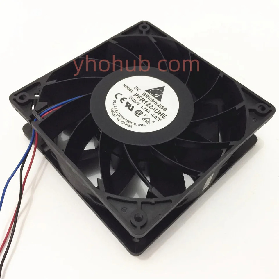 Delta Electronics PFR1224UHE CE75 DC 24V 1.75A mm 3 선 서버 쿨링팬