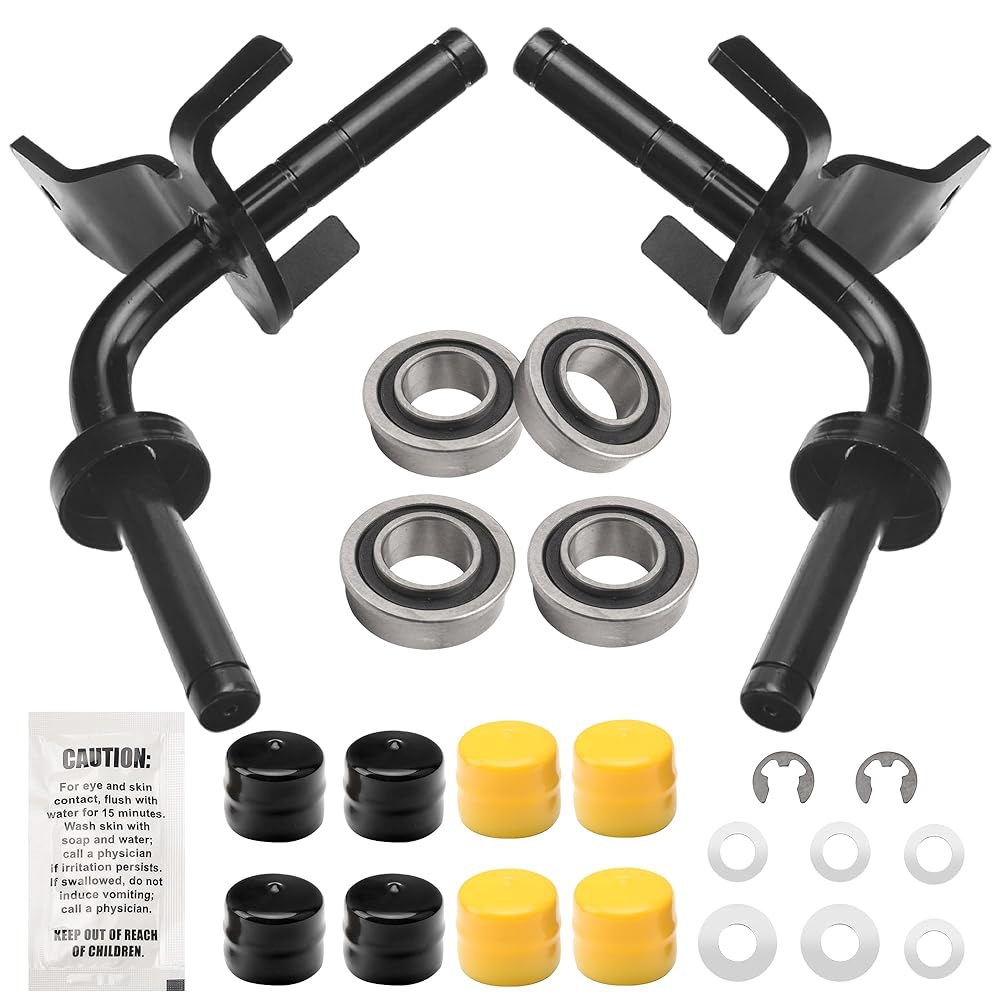 프론트 액슬 스티어링 스핀들 및 휠 Husqvarna 교체용 베어링 194744 부품과 키트 532403087 596873701 모어 596873601 호환 Poulan 라이딩 - 상품 이미지