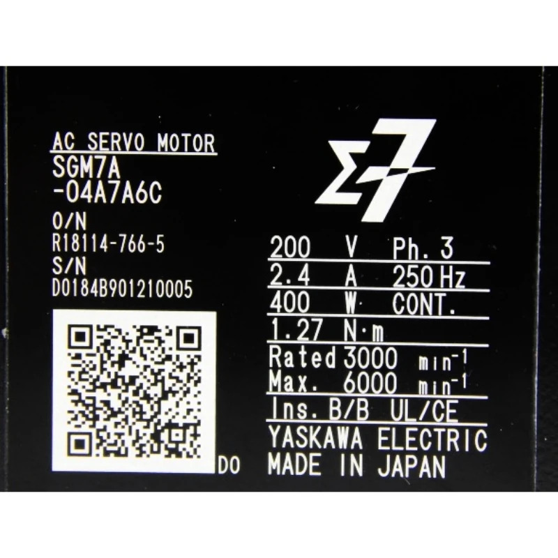 새 Yaskawa SGM호환7A-04A7A6C 서보모터