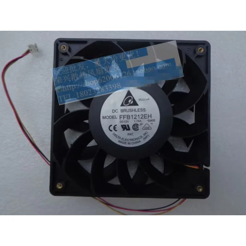 델타 전FFB1212EH SM00 DC 12V 1.74A 120x120x25mm 3 선 서버 냉각팬