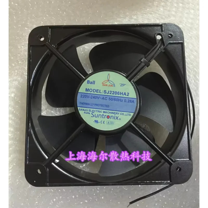 San Jun 2 와이어 서버 냉각팬 AC 220V 0.28A 220x220x60mm SJ2206HA2