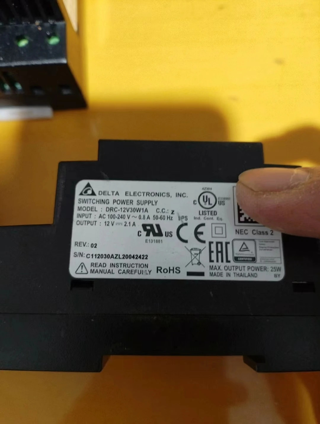DRC-12V30W1A 리퍼 가이드 레일형 스위칭 전원공급장치 기능 확신