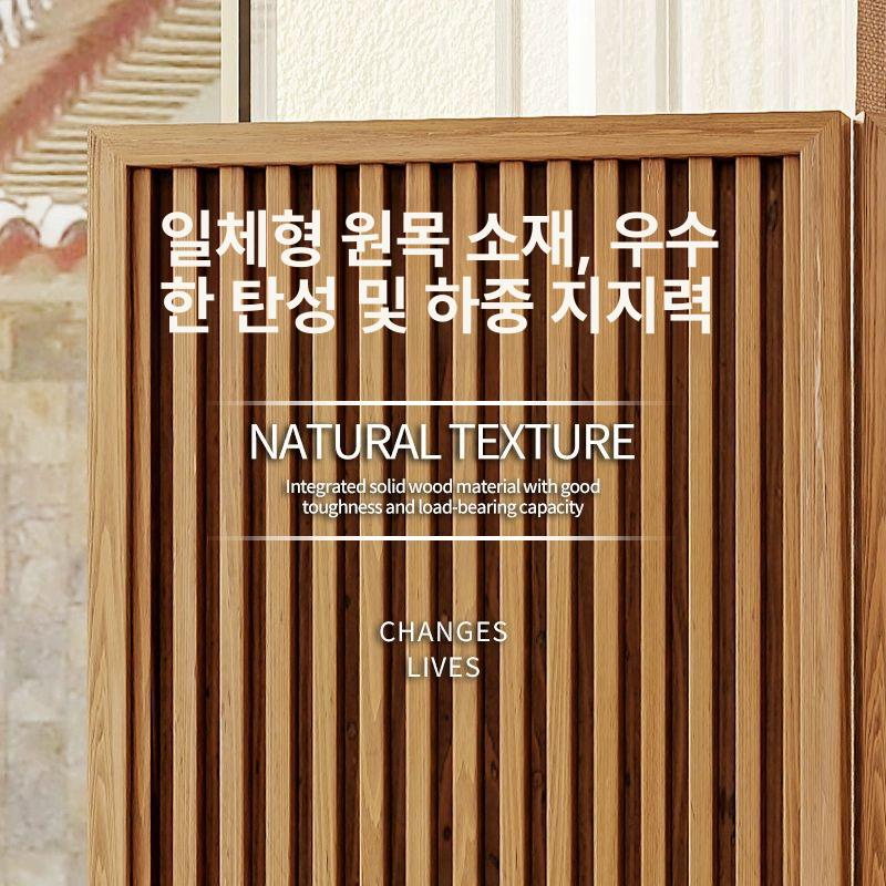 스크린 접이식파티션 원목 분리 가림막 칸막이 현관 가정용 입구 차단막 장식 배경 이미지 6
