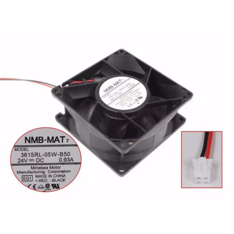 NMB-MAT 2 와이어 서버 냉각팬 3615RL-05W-B50 EQ1 DC 24V 0.32A mm