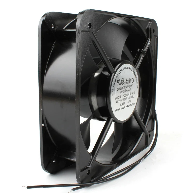 COMMON FP-20060EX-S1-B 2핀 서버 냉각팬 AC 220V 0.45A 200x200x60mm
