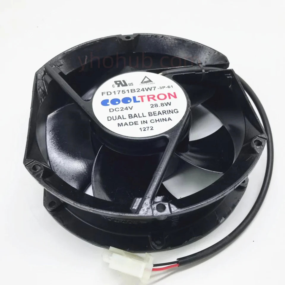 COOLTRON 3 선 서버 냉각팬 FD1751B24W7 3P-61 DC 24V 28.8W 172x150x51mm