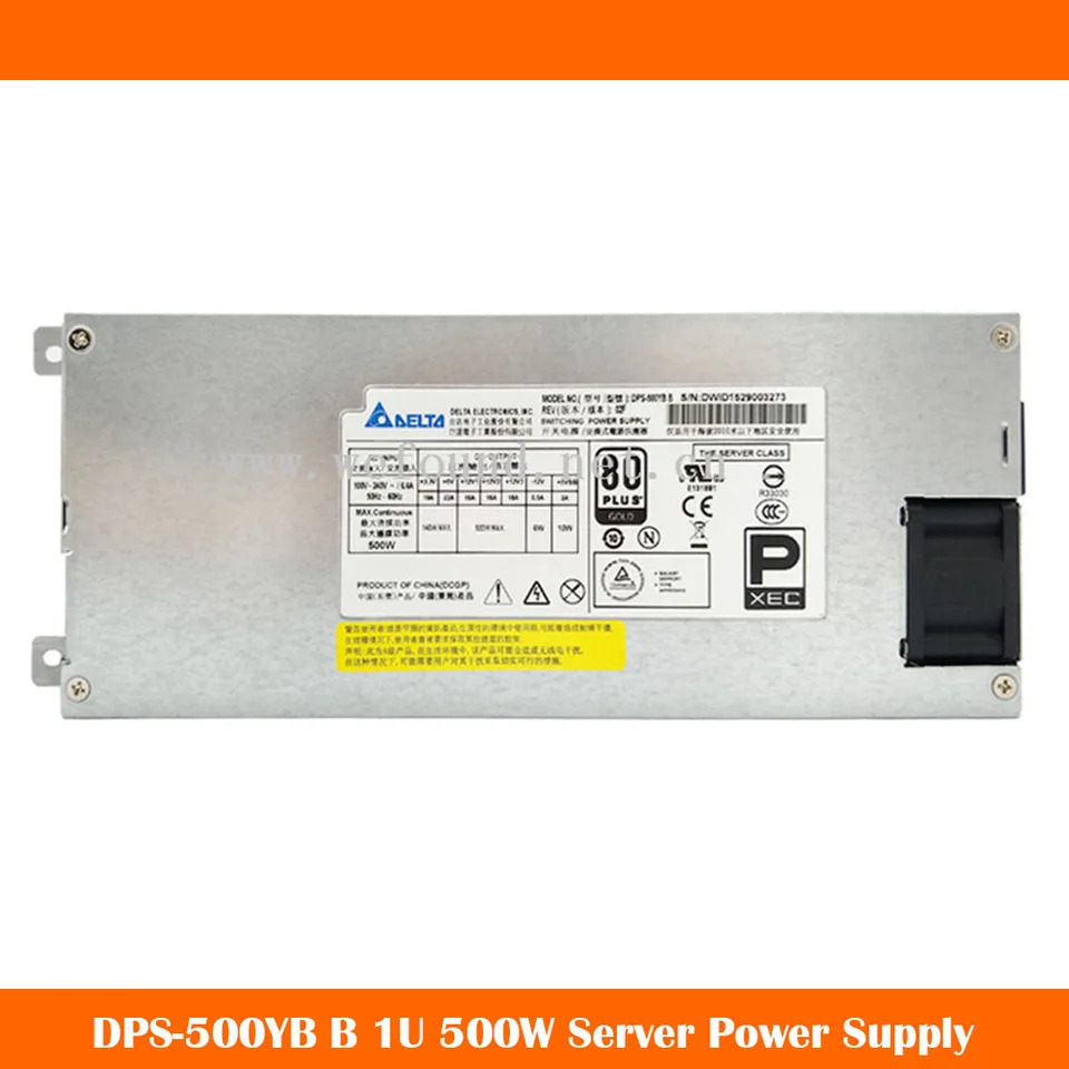 DELTA 1U 500W DPS-500YB B 서버 전원공급장치 듀얼 8 핀 전 완전 리퍼