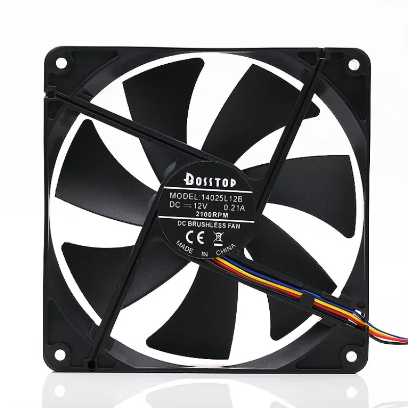 4 선 서버 냉각팬 14025L12B DC 12V 0.21A 140x140x25mm