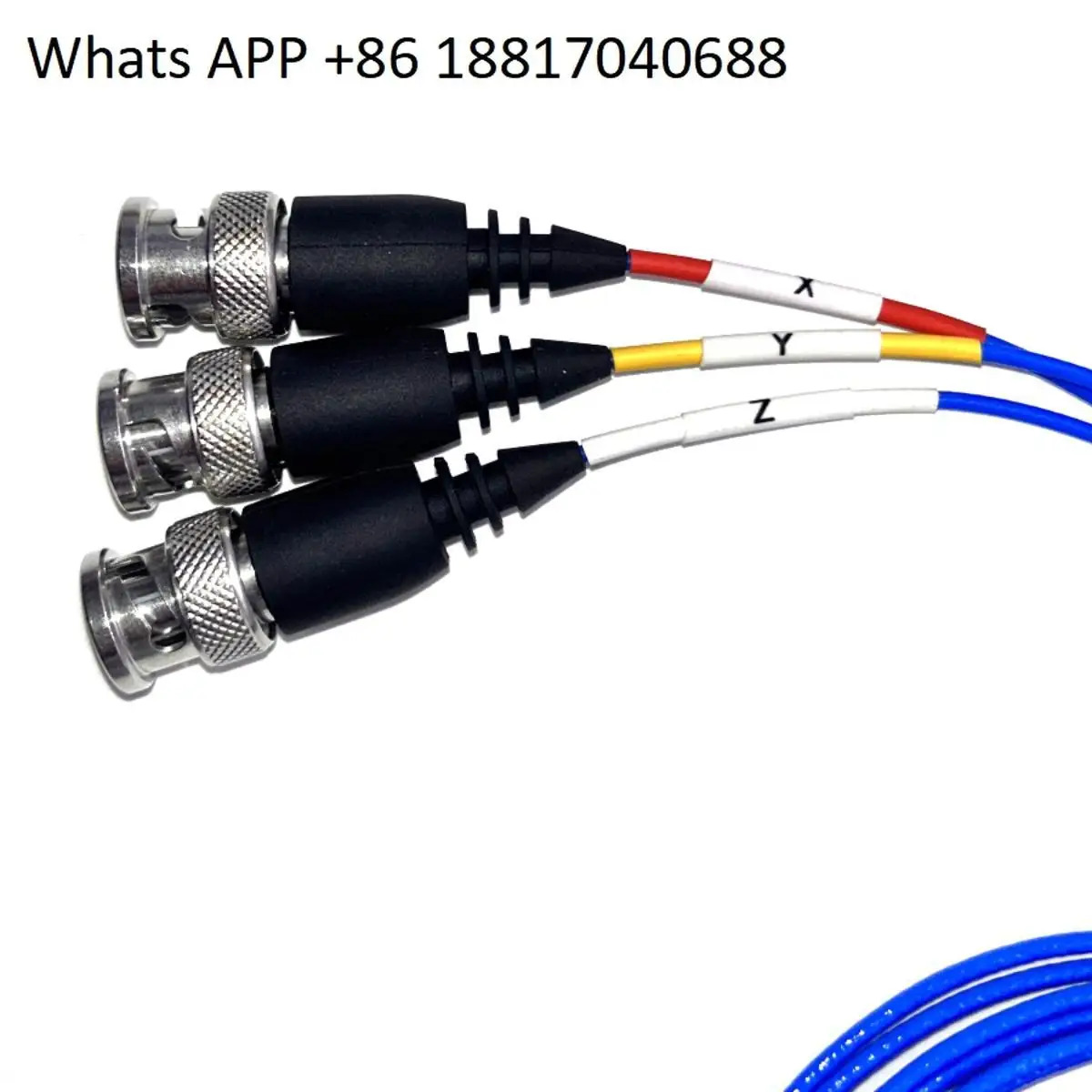 3축 진동 센서 4P 소켓 4코어 1/4-28 UNF - BNC PCB 터미널 케이블