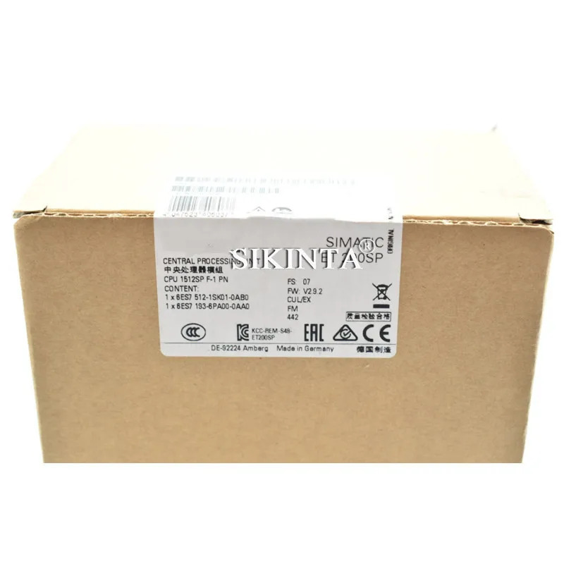 S7-1500 CPU1512F-1PN PLC 중앙 프로세서 6ES7512-1SK01-0AB0 6ES7510-1SJ01-0AB0 CPU 모듈