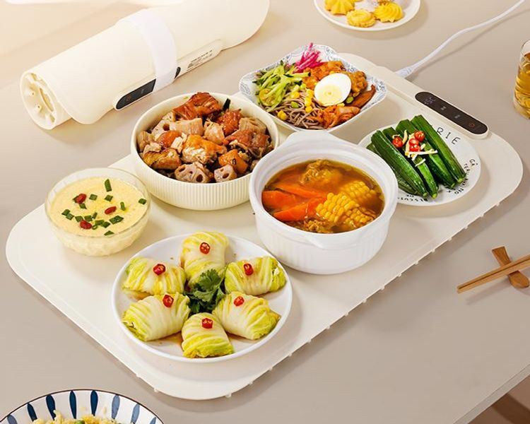 보온판 실리콘푸드워머 매트 패드 온도조절 음식 접시 - 상품 이미지