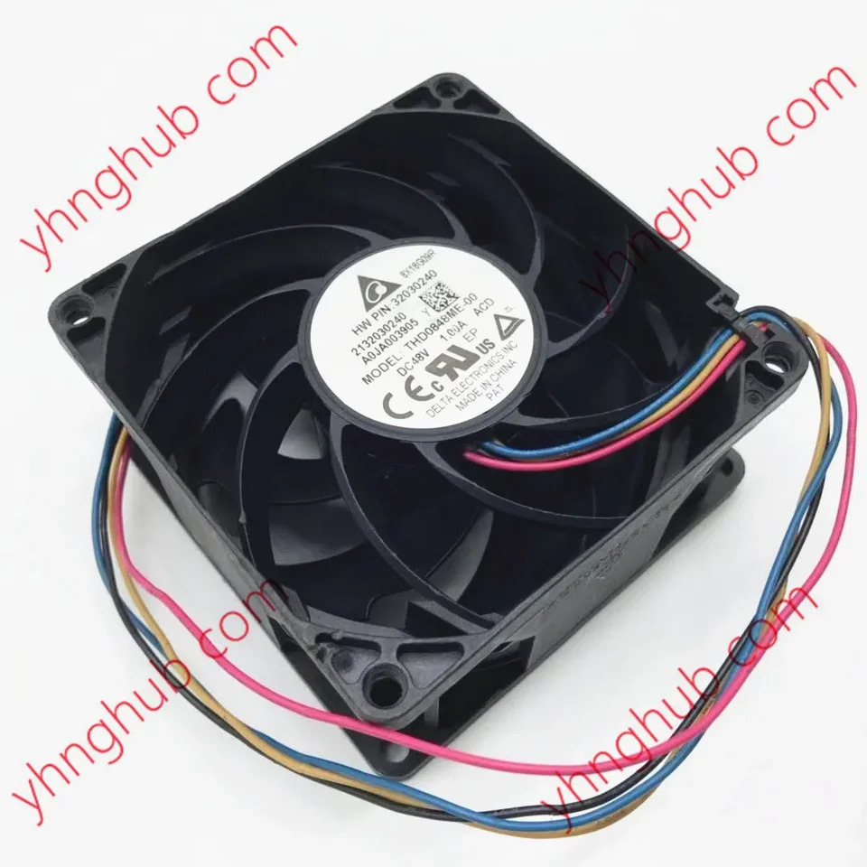 델타 전THD0848ME-00 ACD DC 48V 1.00A 80x80x38mm 4 와이어 서버 냉각팬