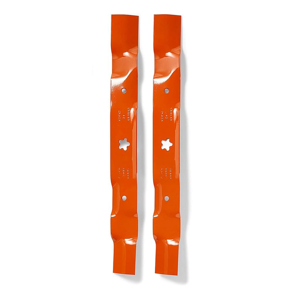 Husqvarna 106.7cm(42인치) 멀칭 잔디 깎는 기계 594892701 잔디깎이, OEM 부품 팩 번호 교체품, 2개 라이딩 블레이드, 오렌지, - 상세 이미지 2