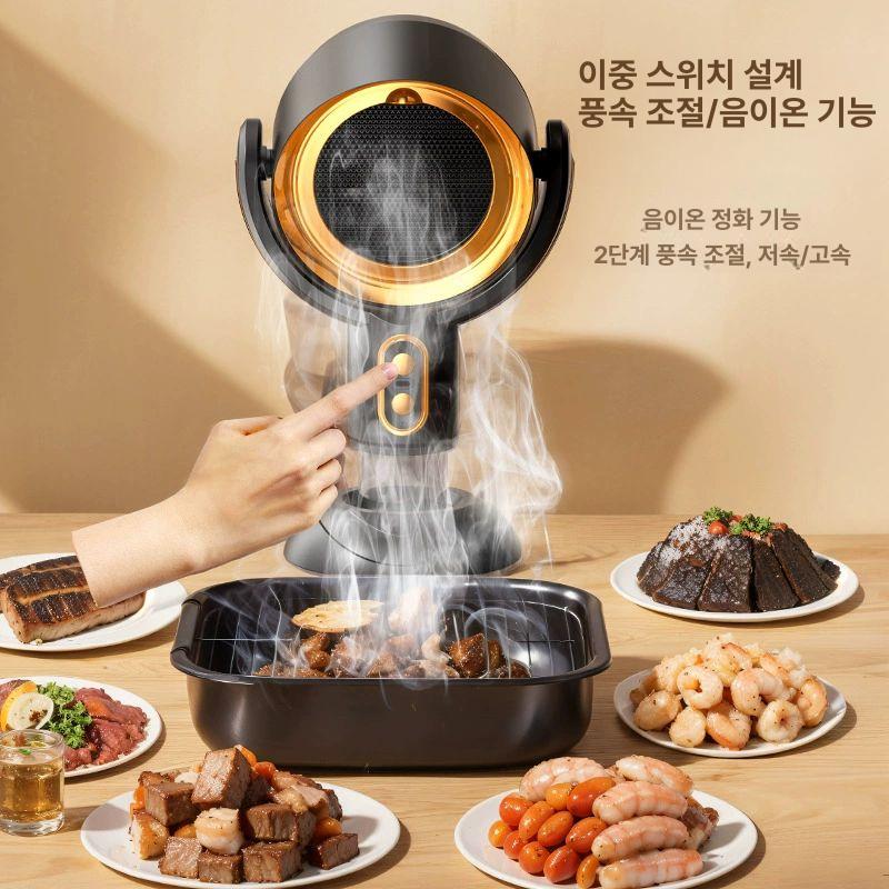 연기 가정용고기환풍기 덕트팬 배기 담배 주방 흡입기 고기굽기 베란다 배출 - 상세 이미지 3